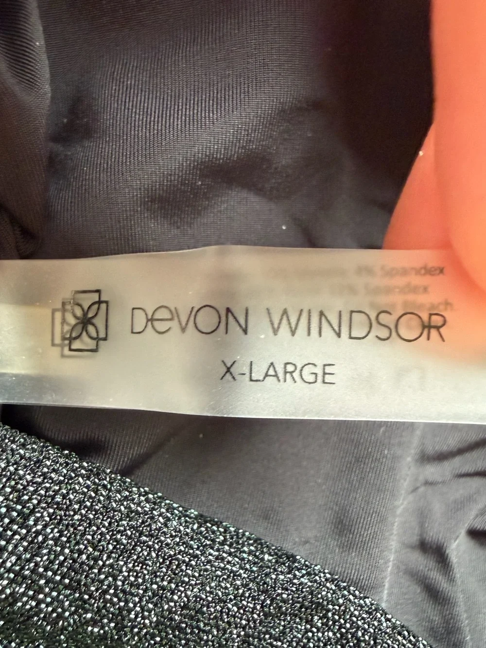 DEVON WINDSOR Black Lined Garment with Branded Tag